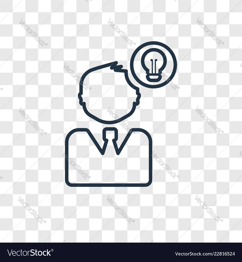 Idea concept linear icon isolated on transparent