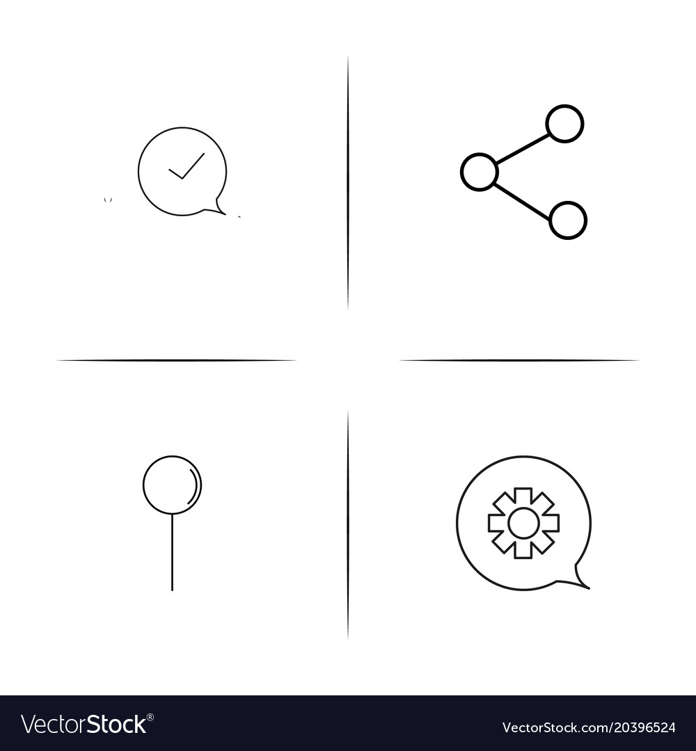 Interface simple linear icon setsimple outline