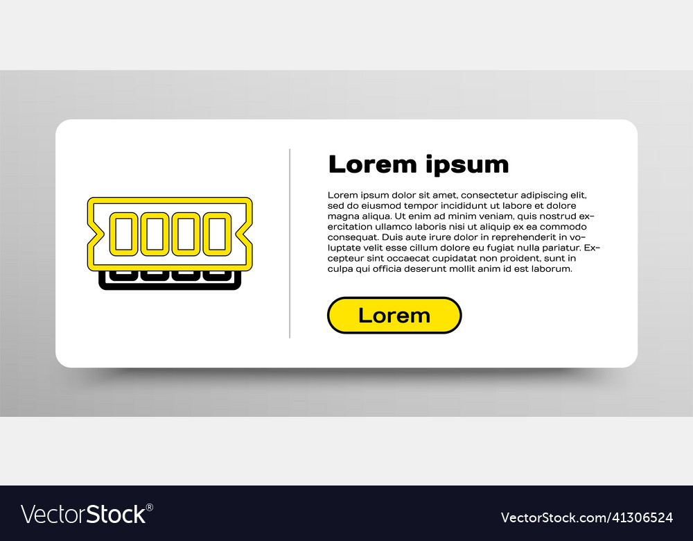 Line ram random access memory icon isolated vector image Line ram random access memory icon isolated