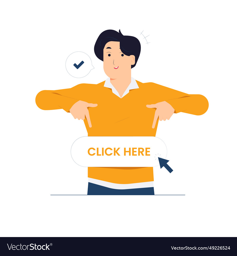 Man pointing index fingers below down place Vector Image Man pointing index fingers below down place