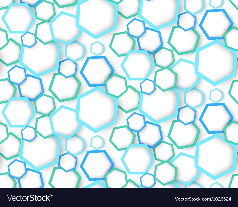 Seamless pattern with hexagons