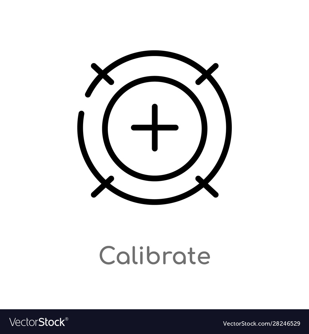 Calibrate Icon - Black Outline