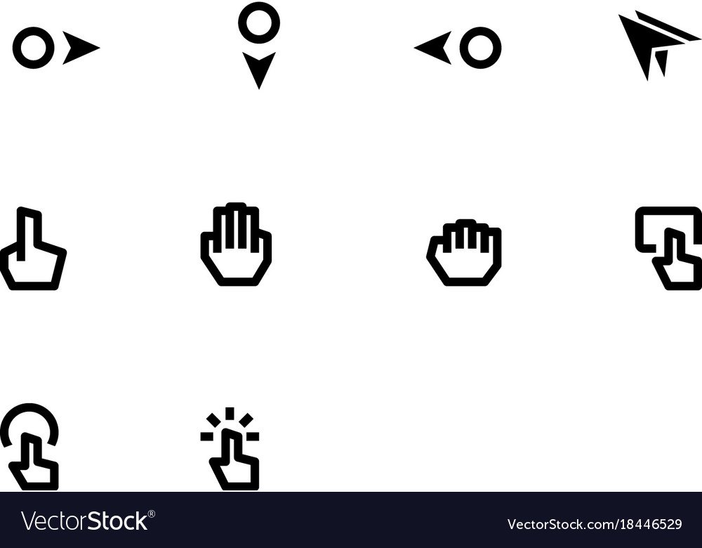 Cursor Selection Icons - Pointing