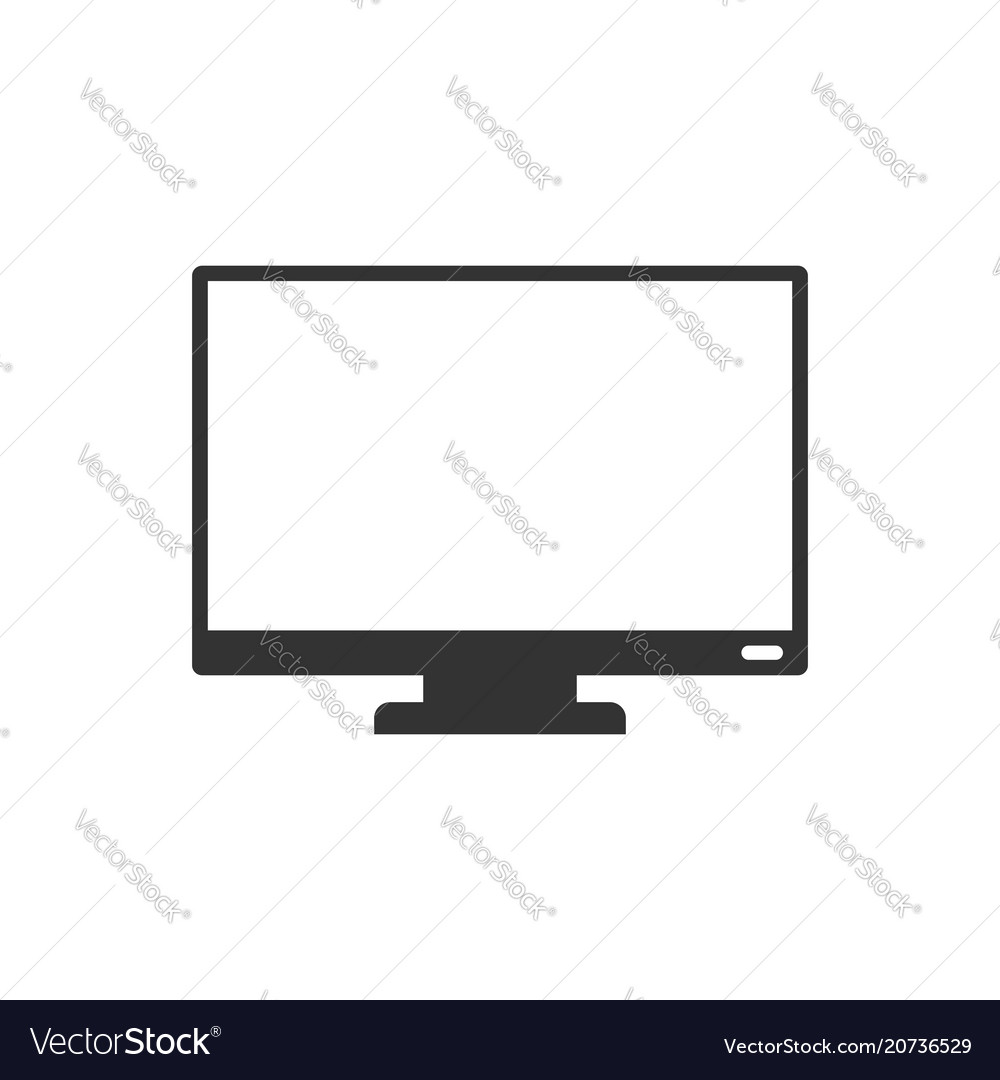 Flat Style Computer Monitor Icon