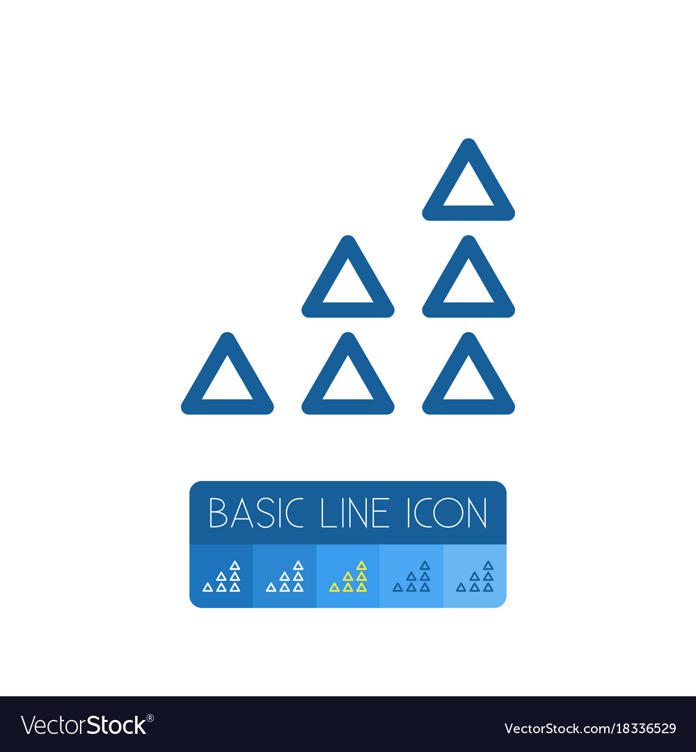 Isolated direction outline pointer element