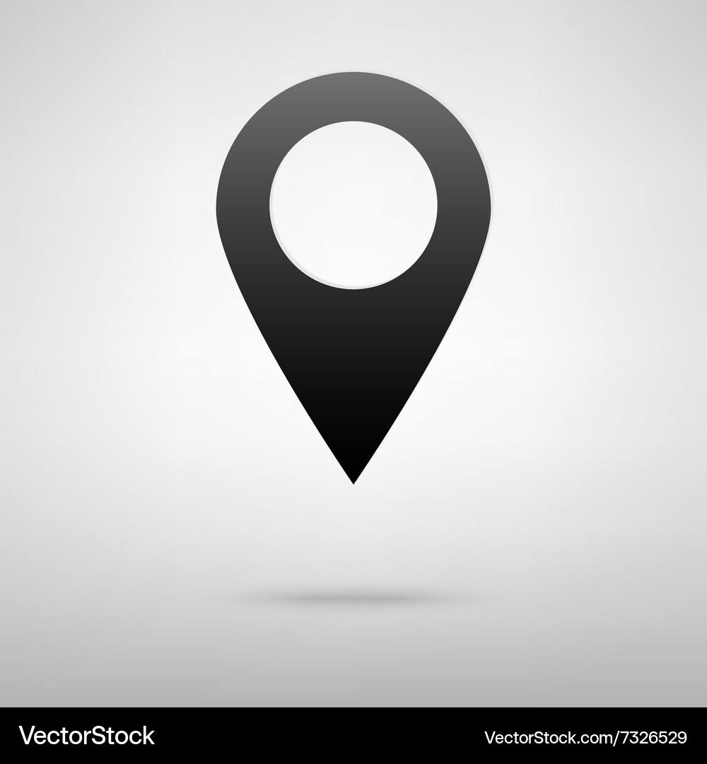 Map pointer black icon Royalty Free Vector Image