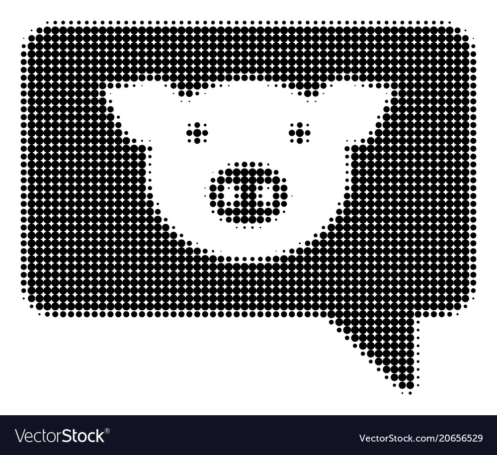 Pig message halftone icon vector image Pig message halftone icon