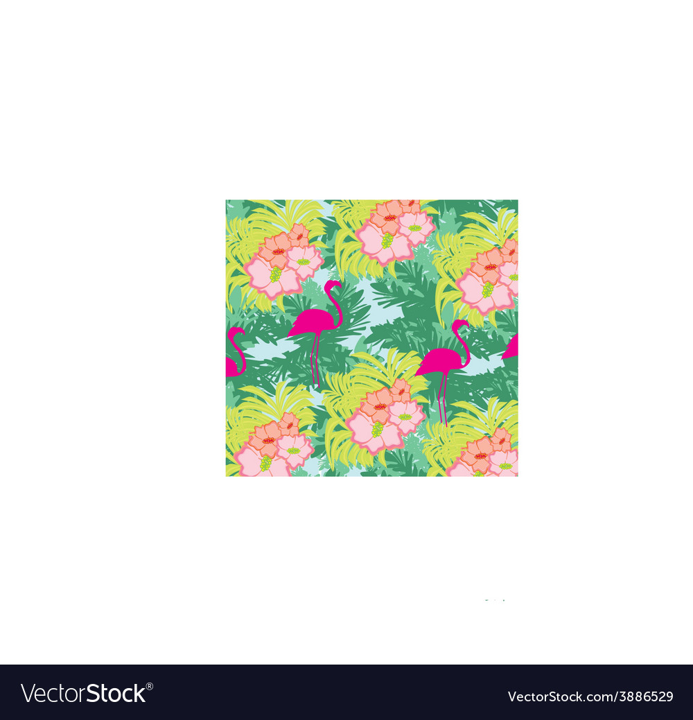 Seamless flamingo bird pattern