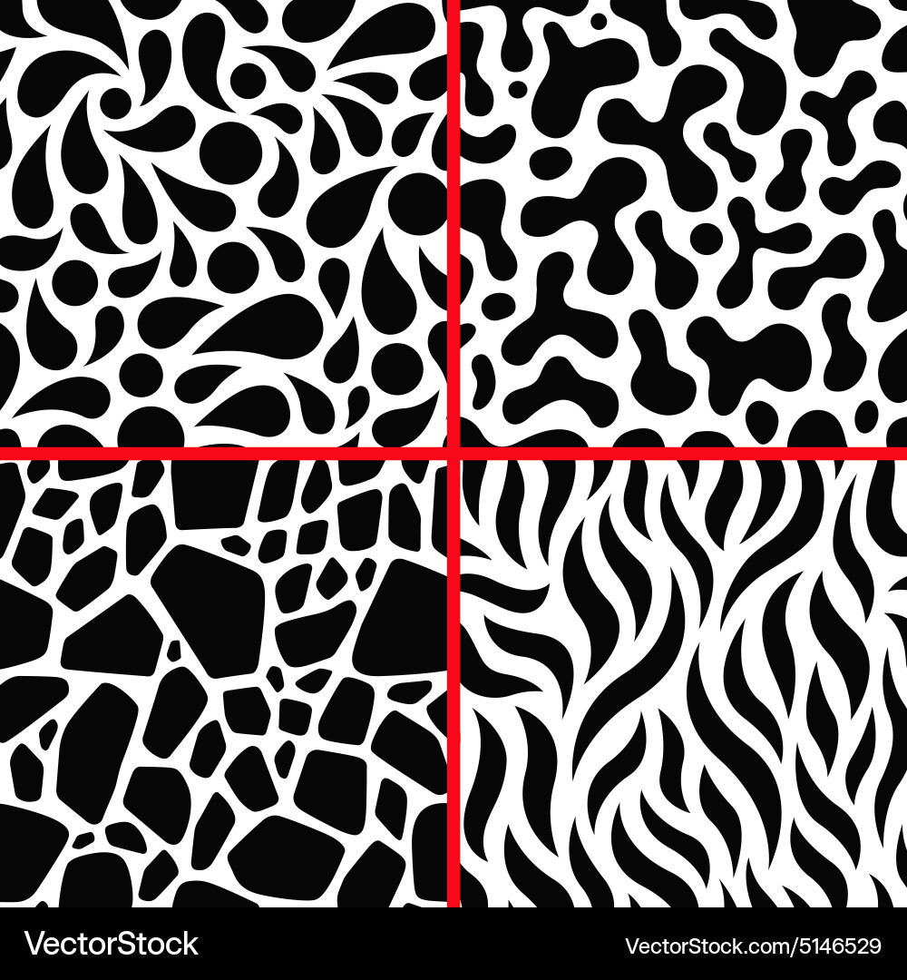 Set abstract seamless patterns Royalty Free Vector Image