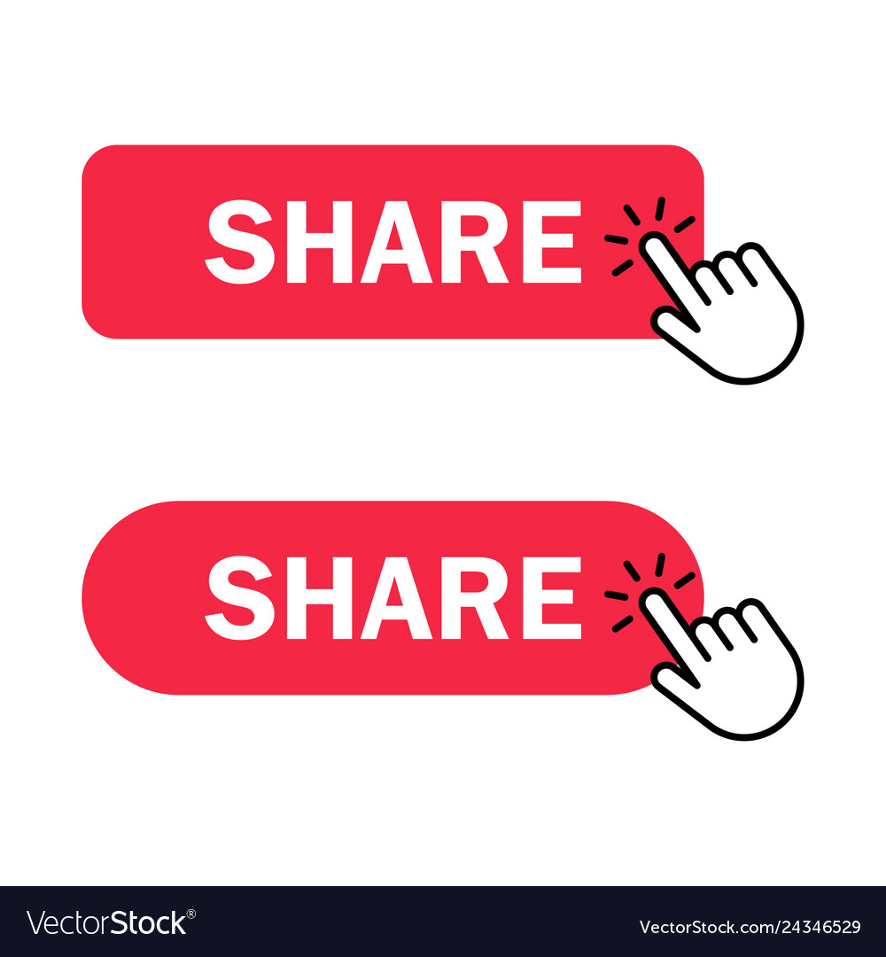 Share Button with Hand Cursor Icon