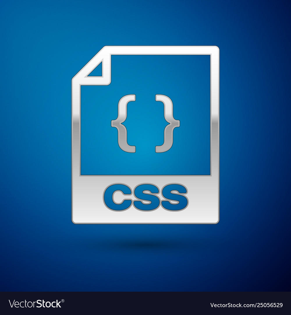 Silver css file document icon download button vector image Silver css file document icon download button