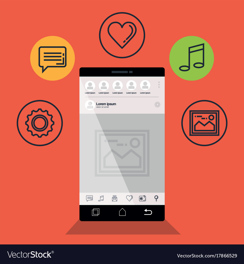 Smartphone with applications menu