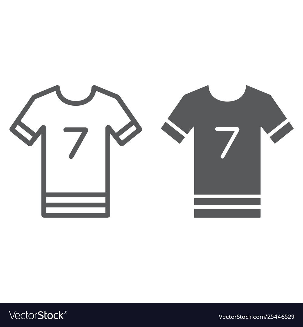 Soccer uniform line and glyph icon sport