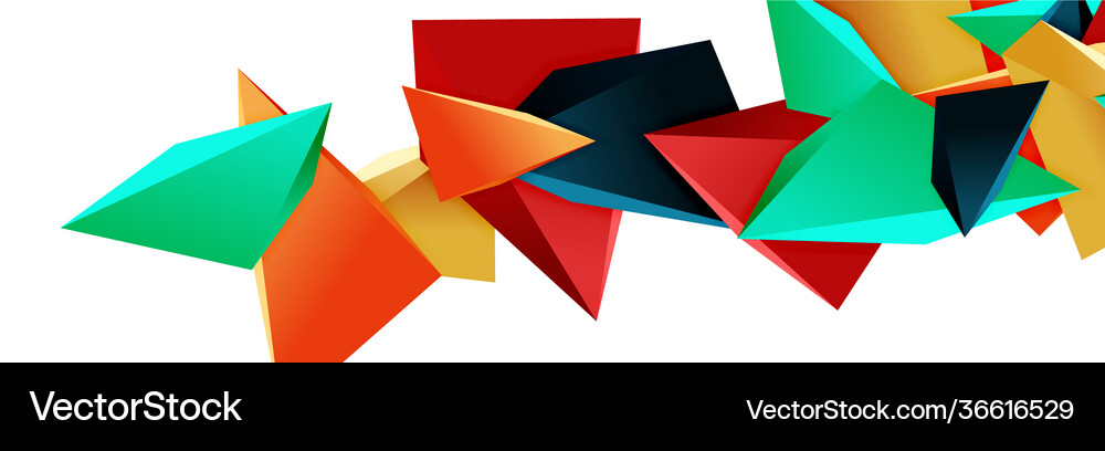 Triangle mosaic abstract background 3d triangular Vector Image