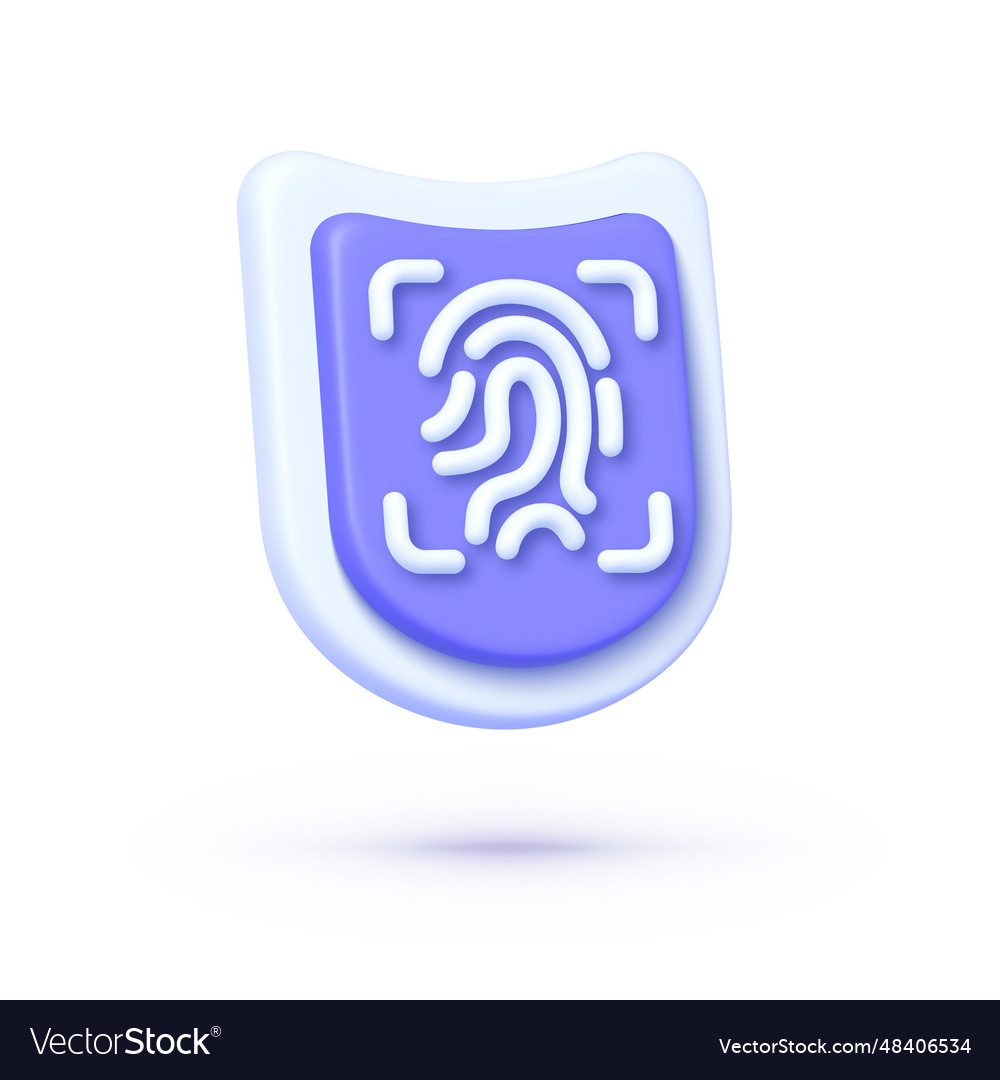 3d finger scan for print design personal data vector image 3d finger scan for print design personal data