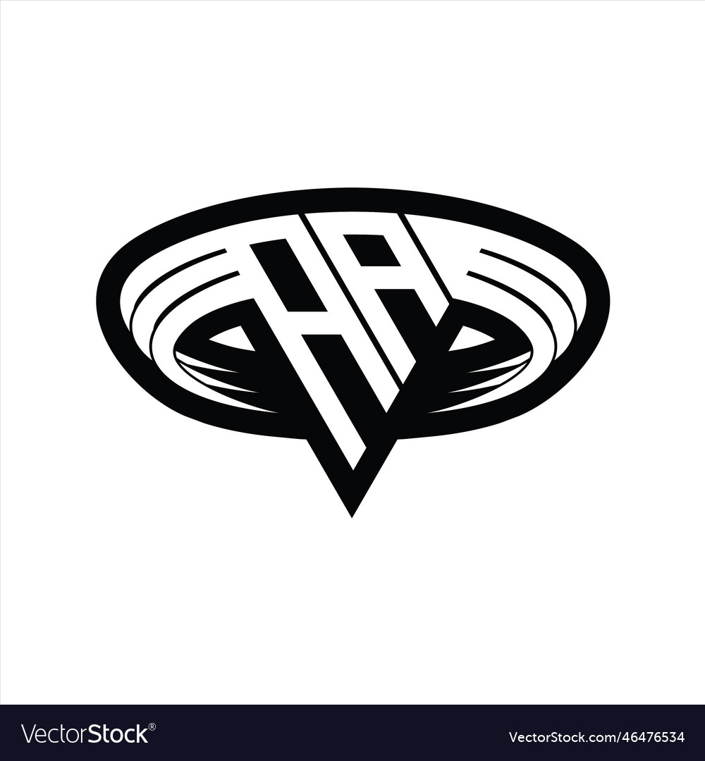 Aa logo monogram with triangle shape slice Vector Image Aa logo monogram with triangle shape slice