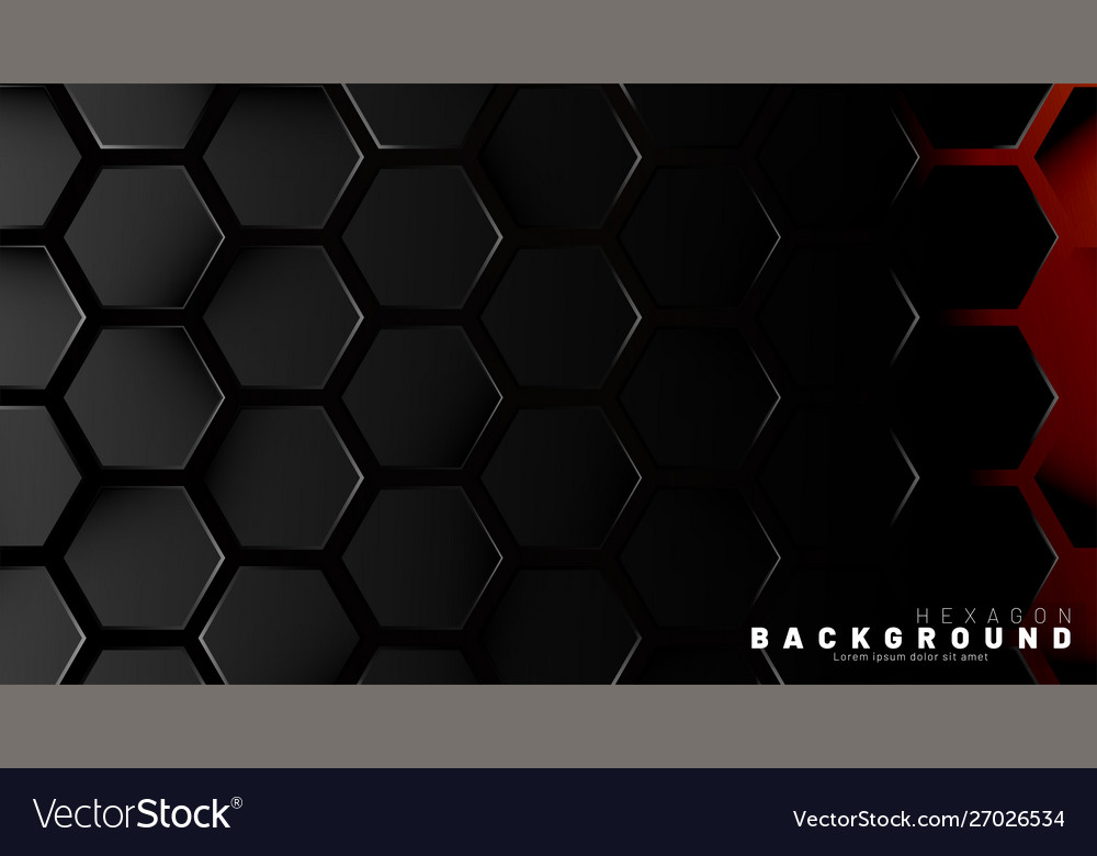 Abstract black hexagon pattern on neon gradient Vector Image Abstract black hexagon pattern on neon gradient