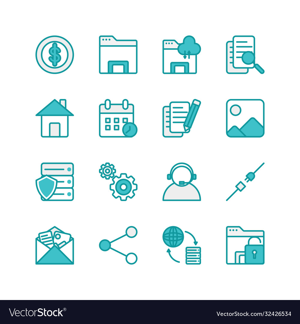 Cloud server line icon for web Vector Image Cloud server line icon for web