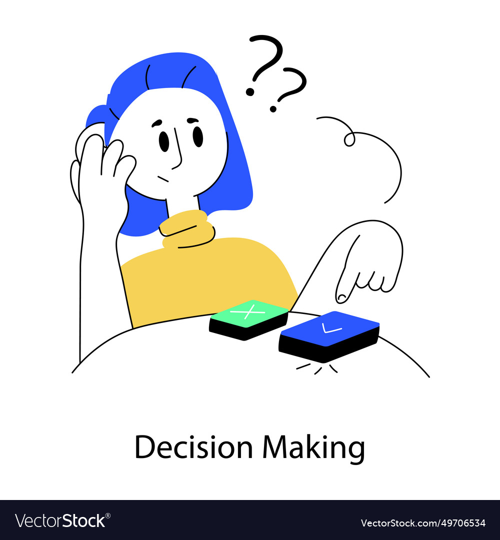 Decision making Royalty Free Vector Image - VectorStock