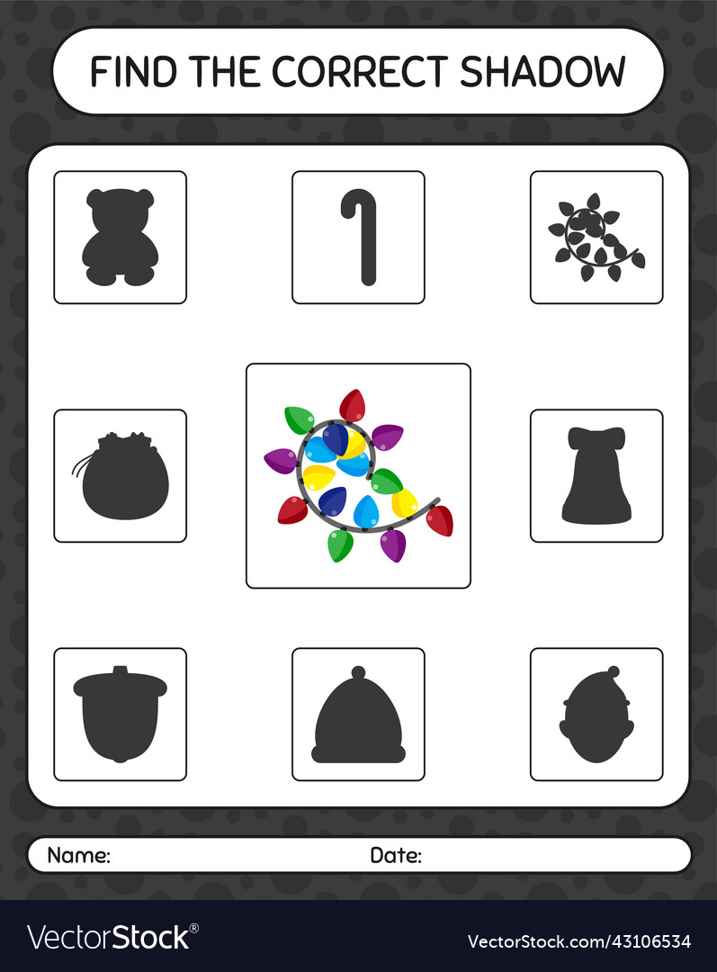 Find the correct shadows game with string light