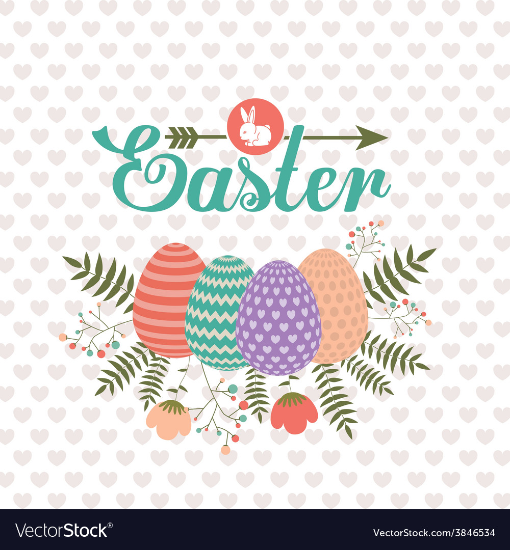 Happy easter card design