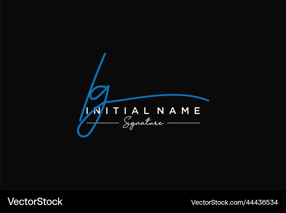 Initial ig signature logo template hand drawn Vector Image
