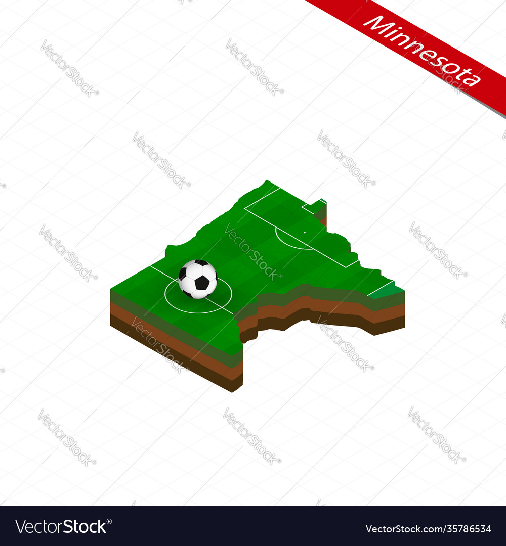 Isometric Minnesota Soccer Karte
