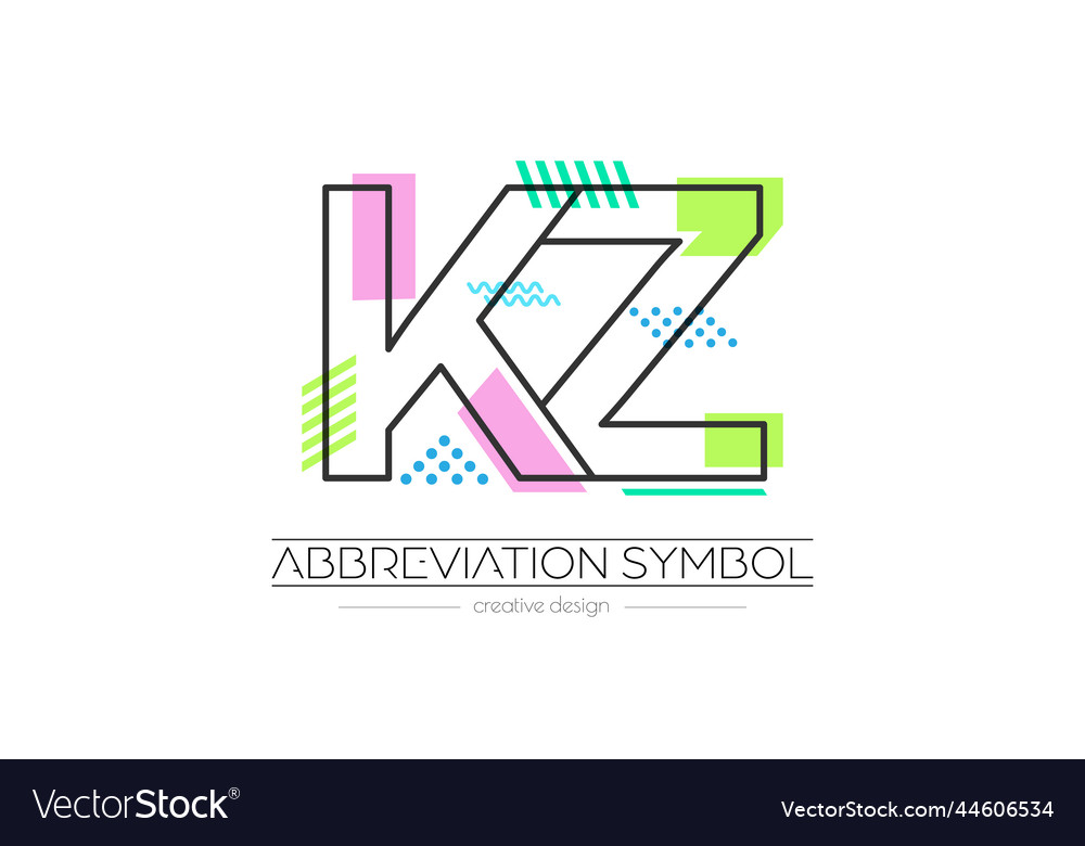 Letters k and z merging of two initials