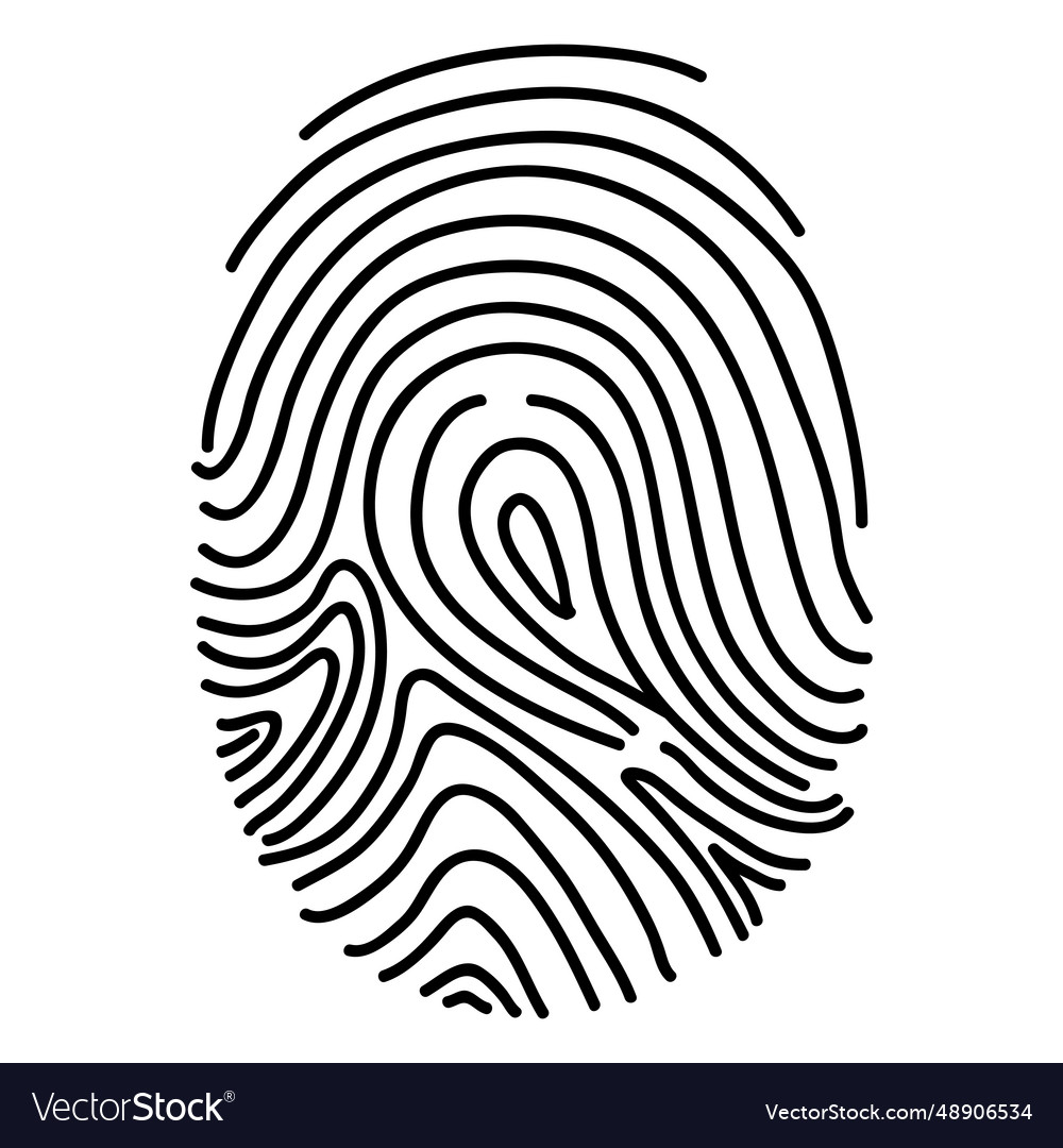 Lined human fingerprint Royalty Free Vector Image