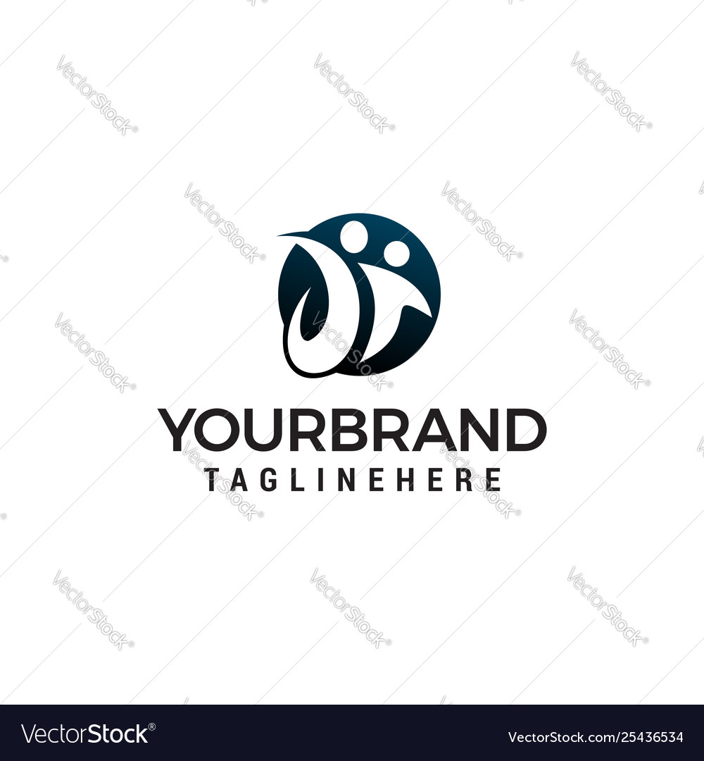 People care logo design concept template