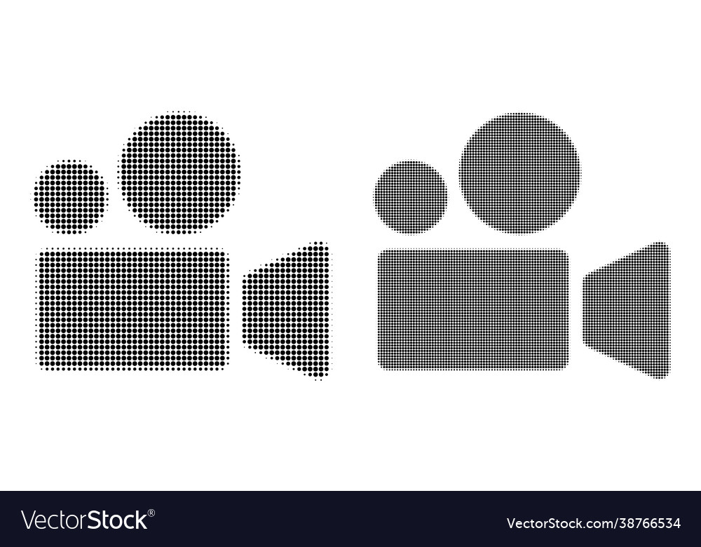 Pixel Halftone Kino-Kamera-Icon
