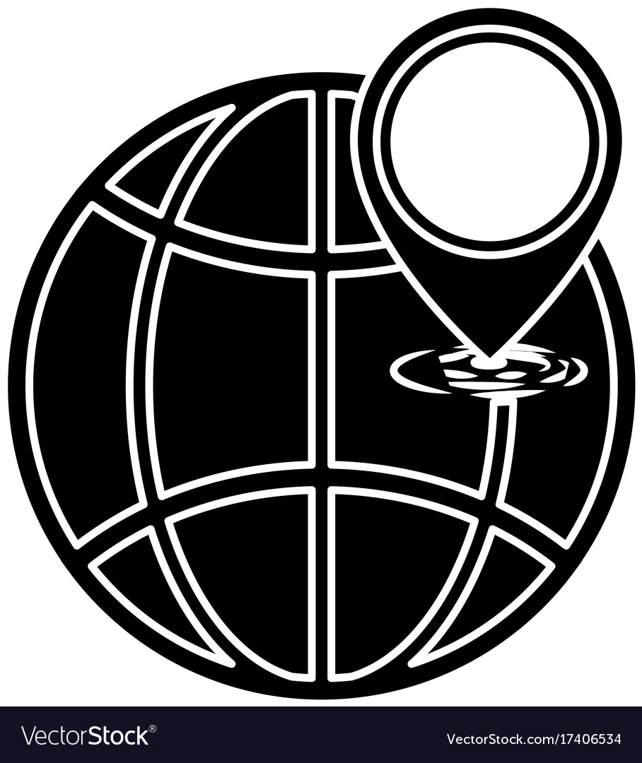 Planetkugel mit Pointer-Standort