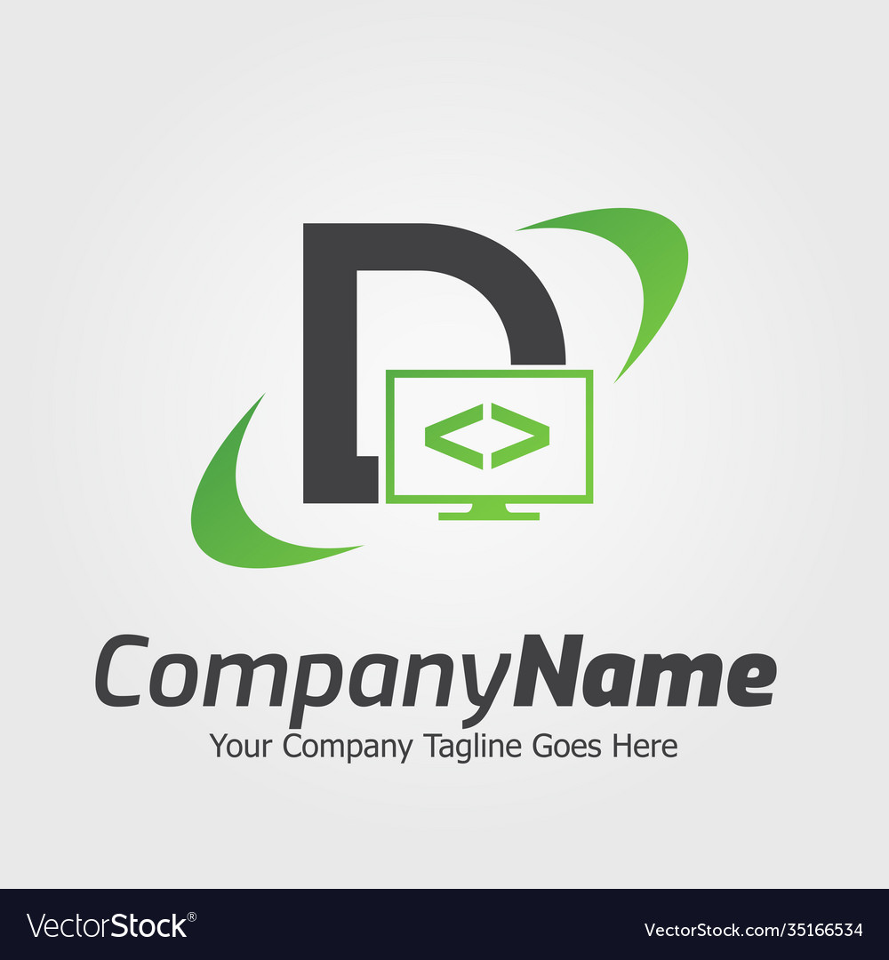 Programmiercode und Computermonitor-Logo