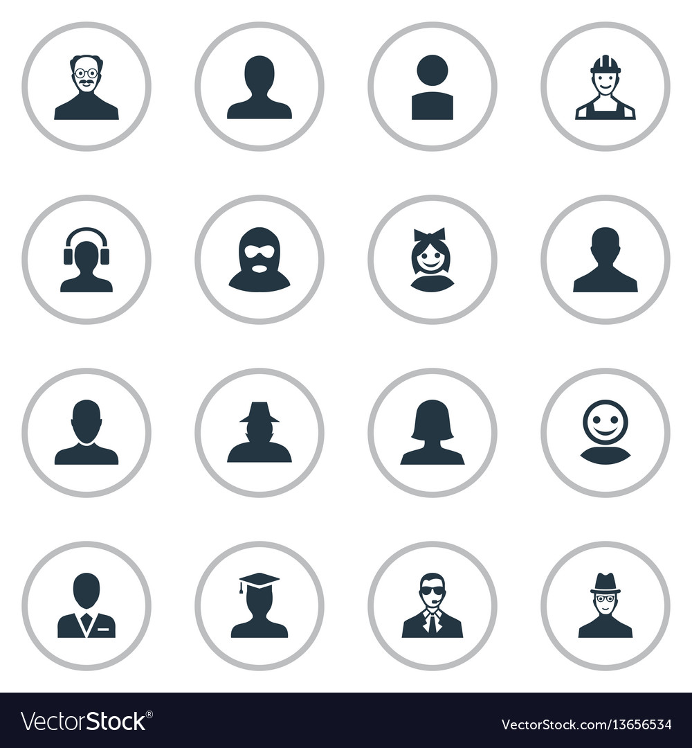 Set von einfachen Mitgliedssymbolen vector image Set von einfachen Mitgliedssymbolen