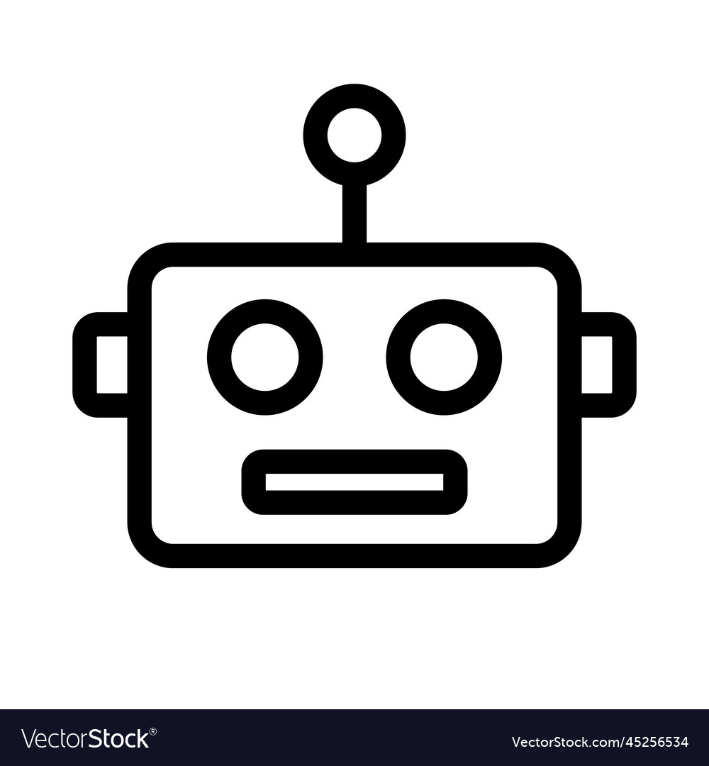 Simple robot icon or bot
