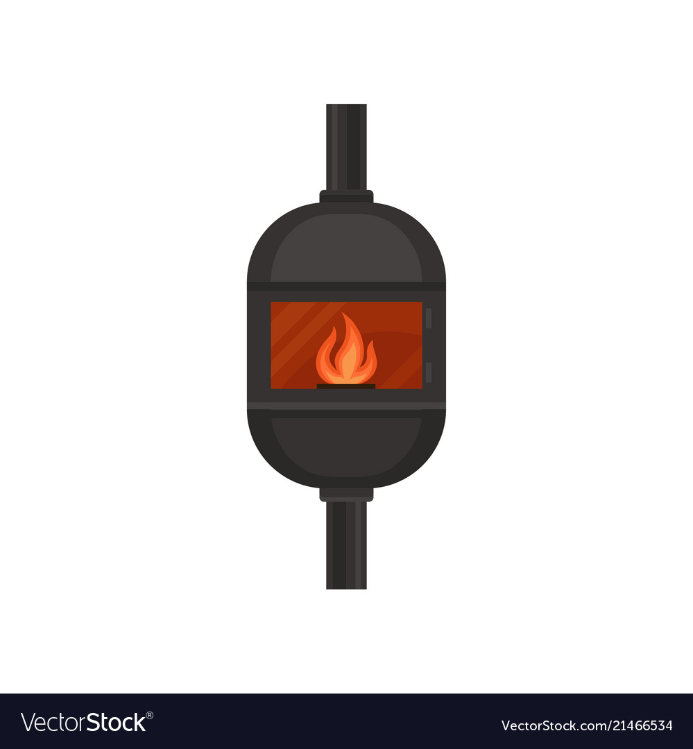Vintage Cast Iron Gas Fireplace Royalty Free Vector Image
