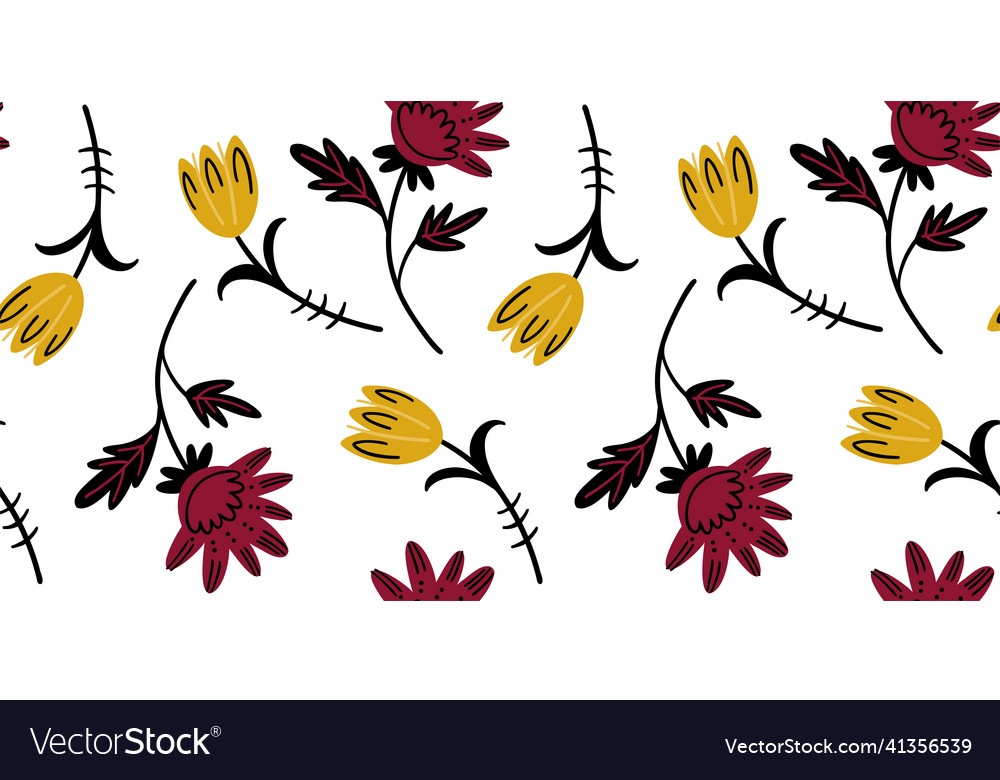 A botanical seamless pattern vector image A botanical seamless pattern