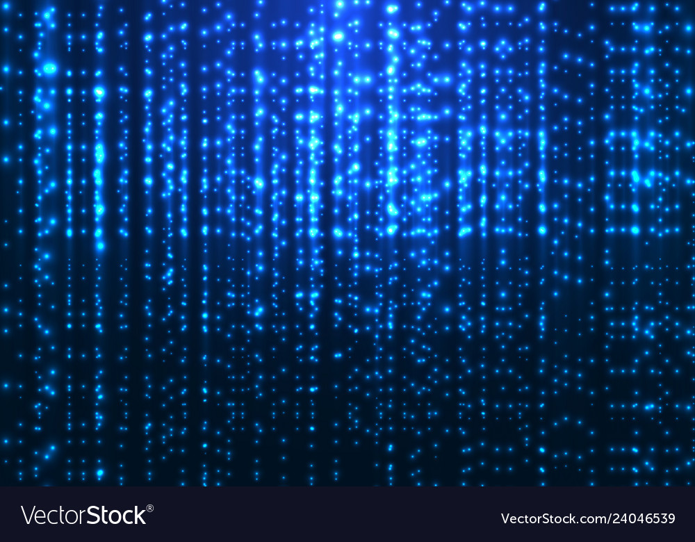 Abstract matrix technology blue magic sparkling Vector Image