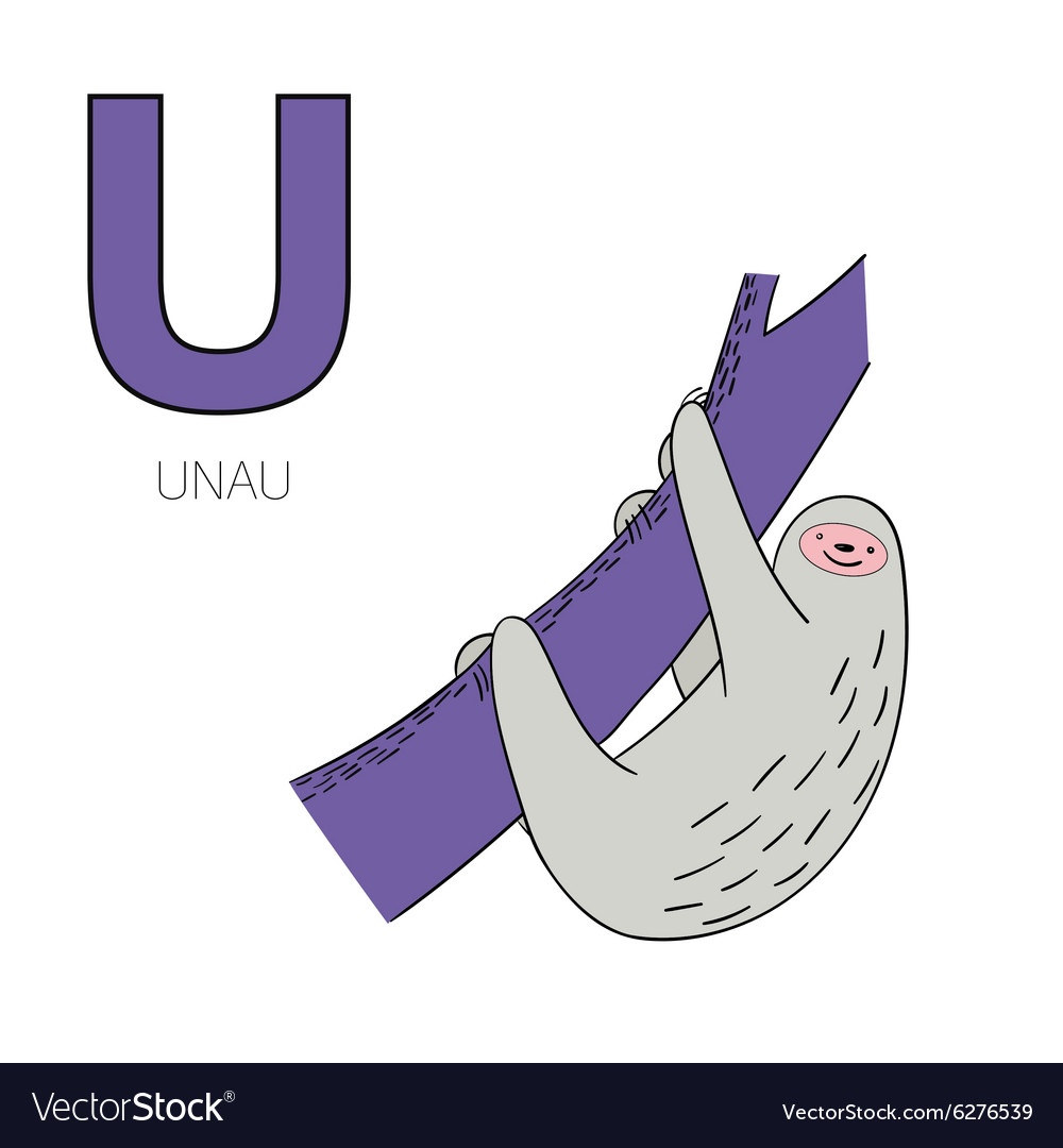 Alphabet letter u unau children