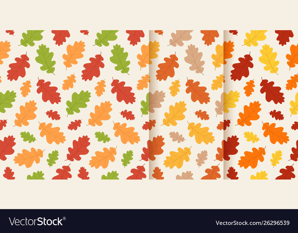 Autumn seamless pattern background with fall vector image Autumn seamless pattern background with fall