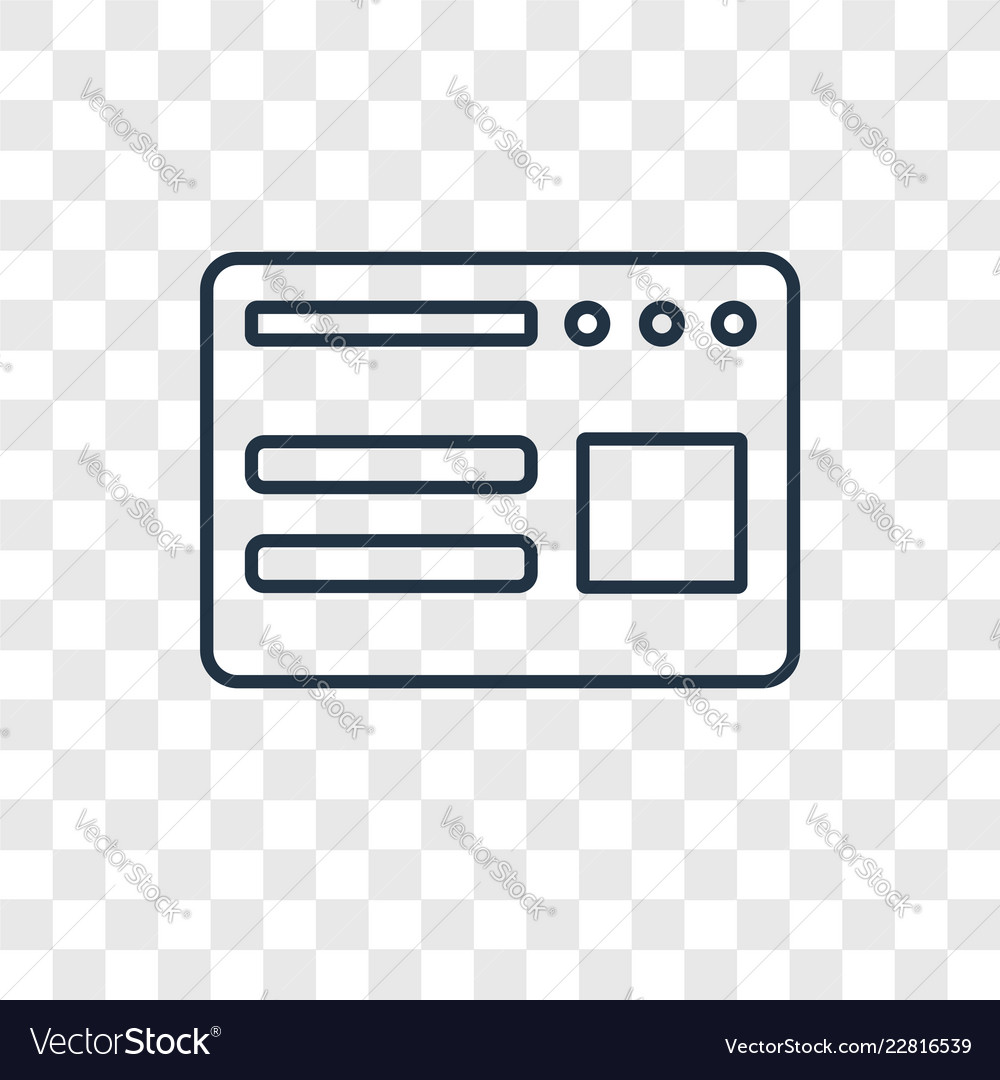 Browser concept linear icon isolated vector image Browser concept linear icon isolated