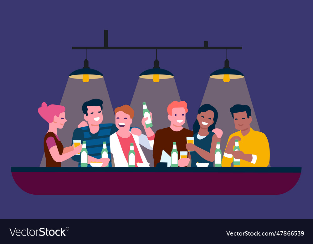 Friends Enjoying Drinks Together
