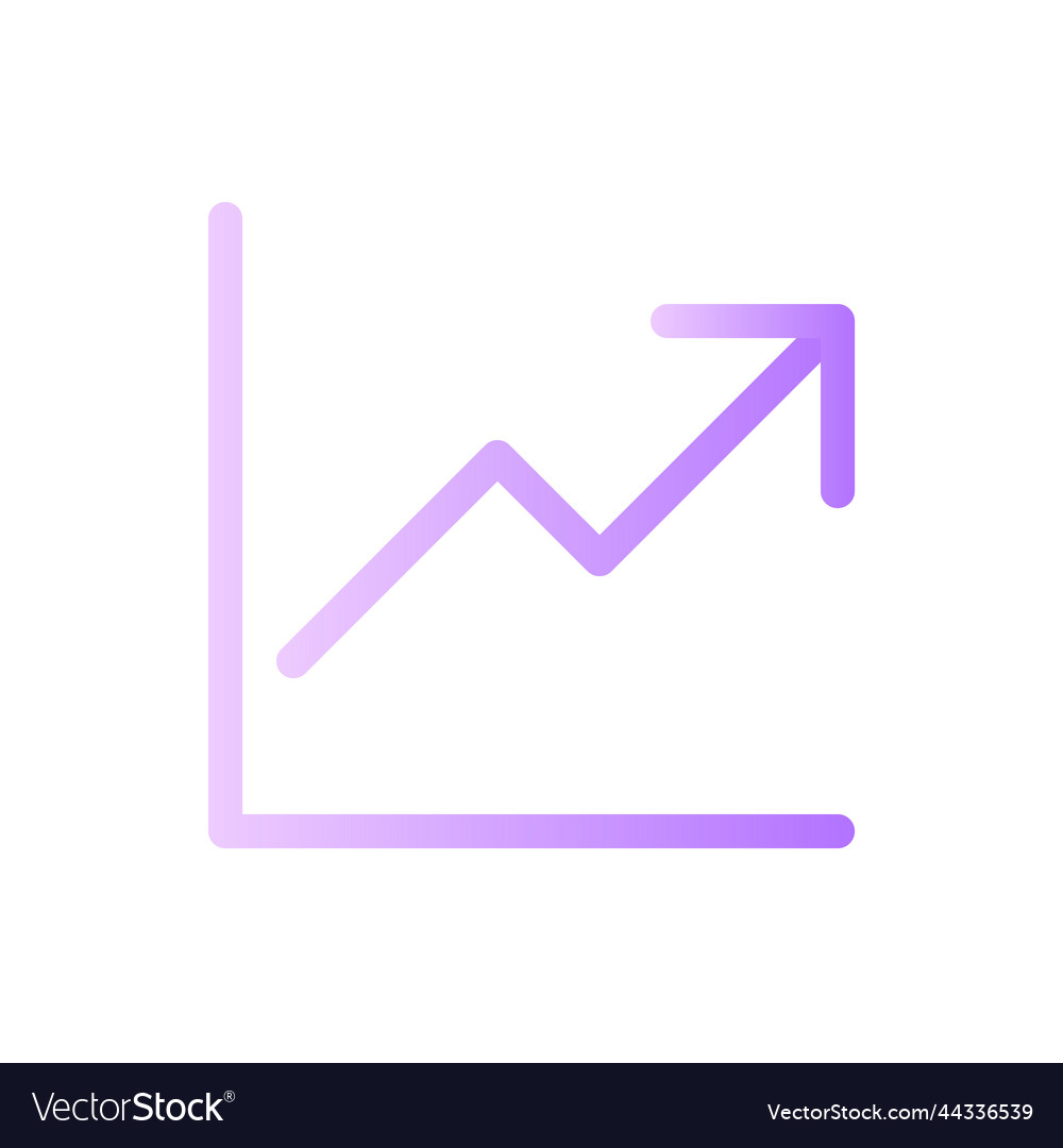 Growth flat gradient two-color ui icon