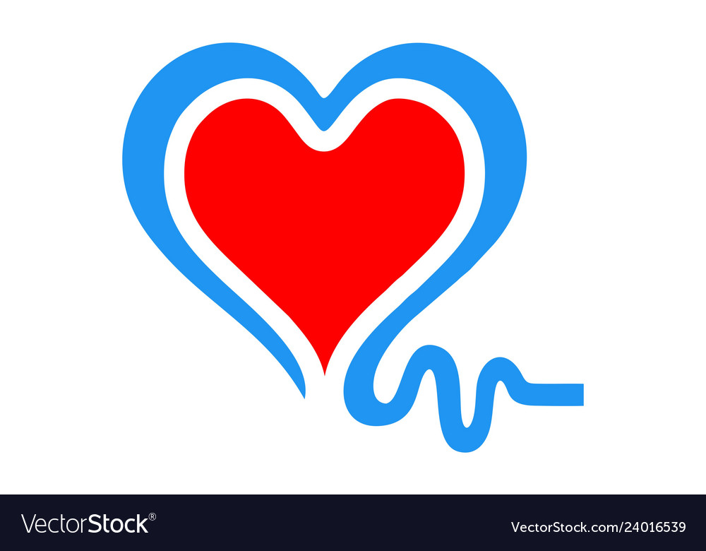 Love heart logo icon Royalty Free Vector Image