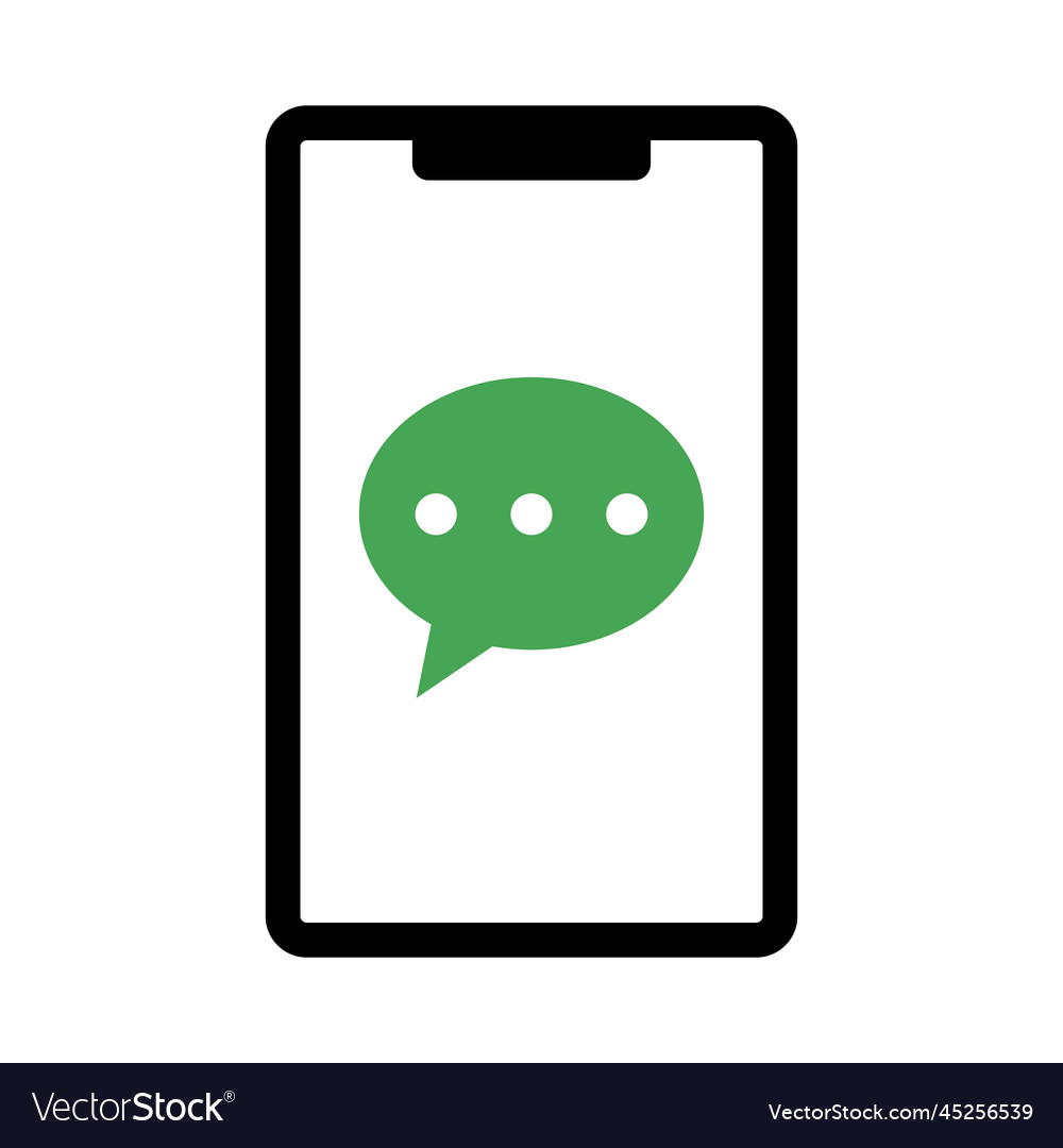 Message icon and smartphone