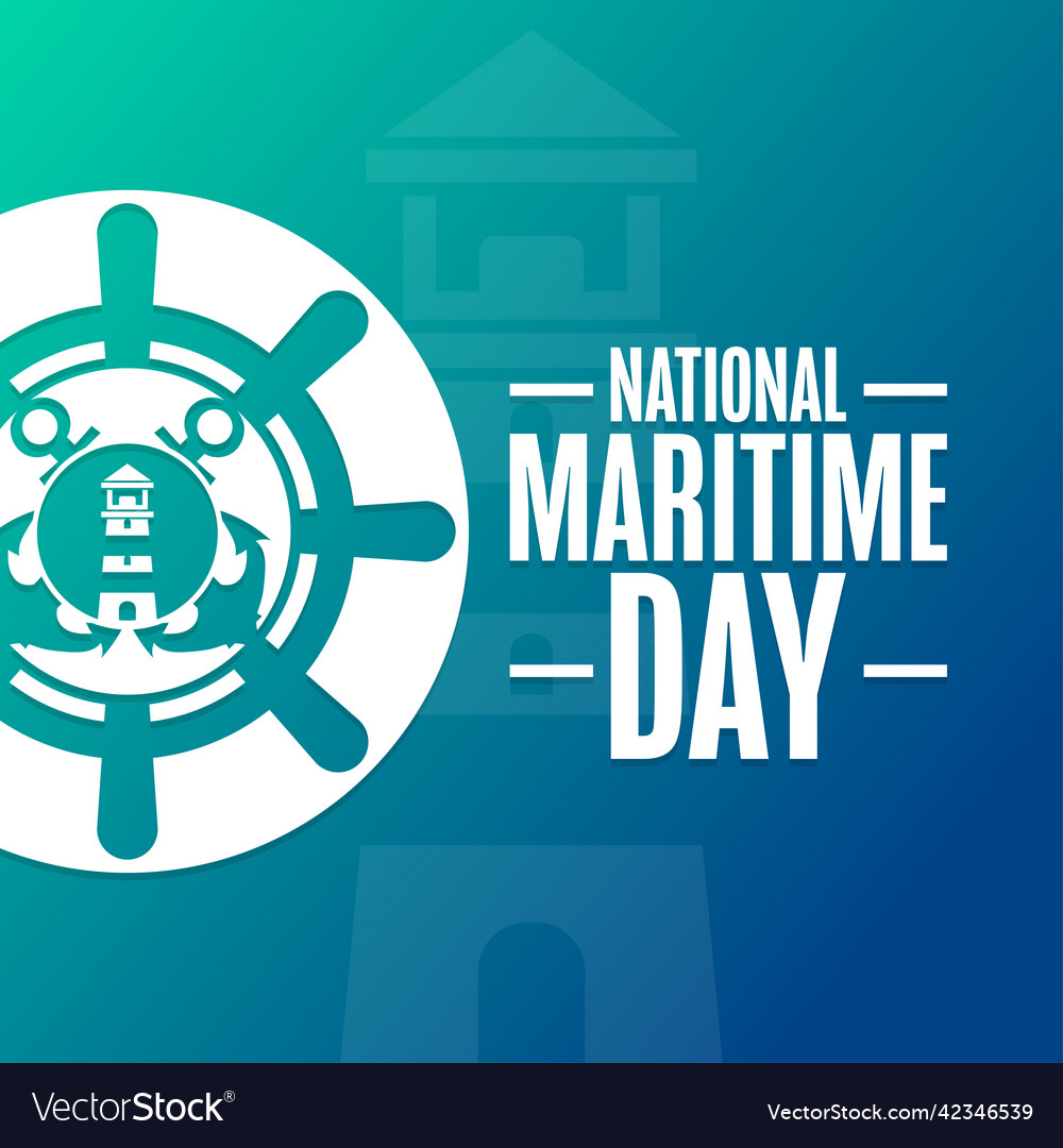 National maritime day holiday concept template Vector Image