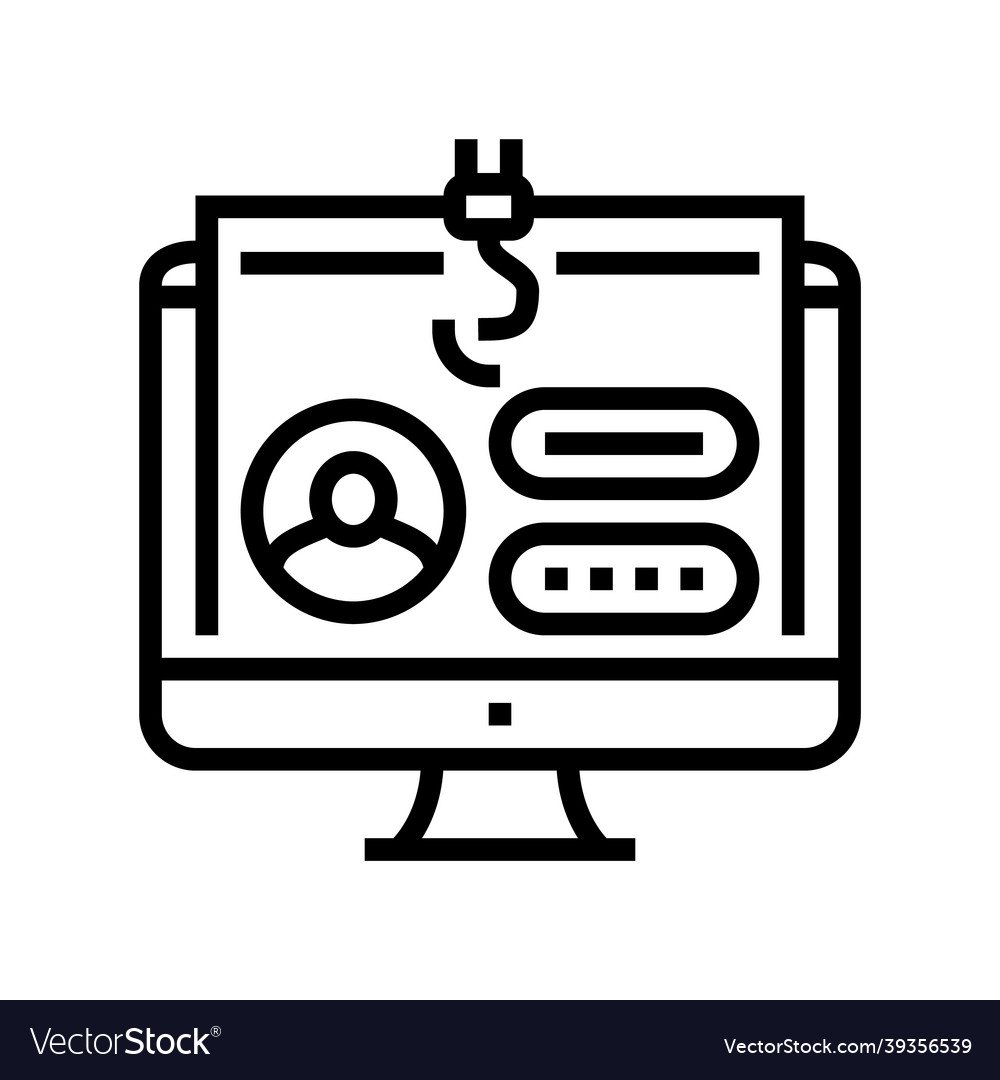 Password security system line icon vector image Password security system line icon