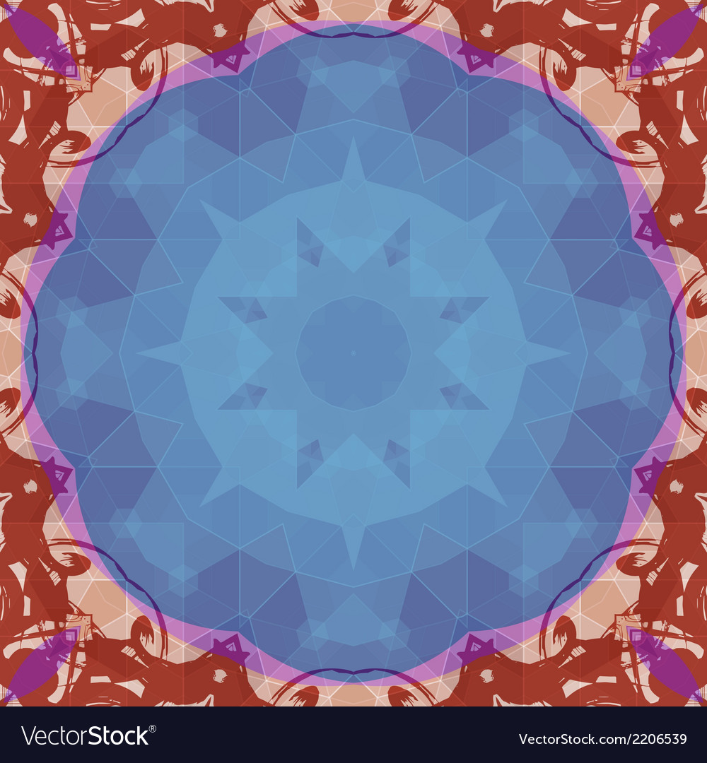 Round frame for text triangles background