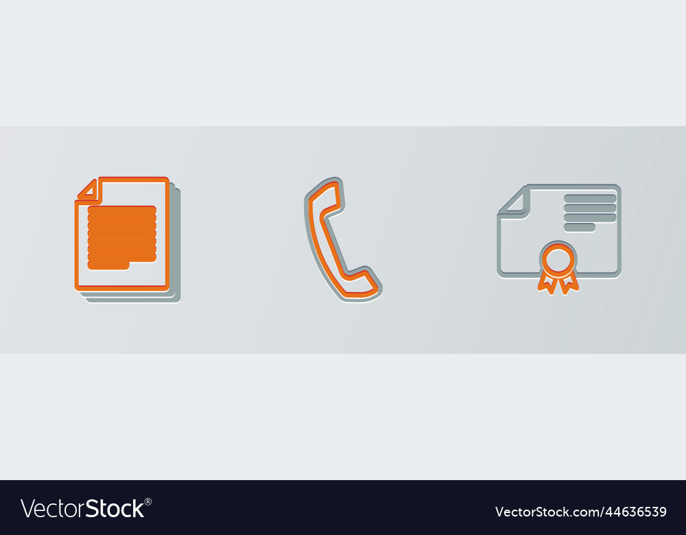 Set line certificate template document vector image Set line certificate template document