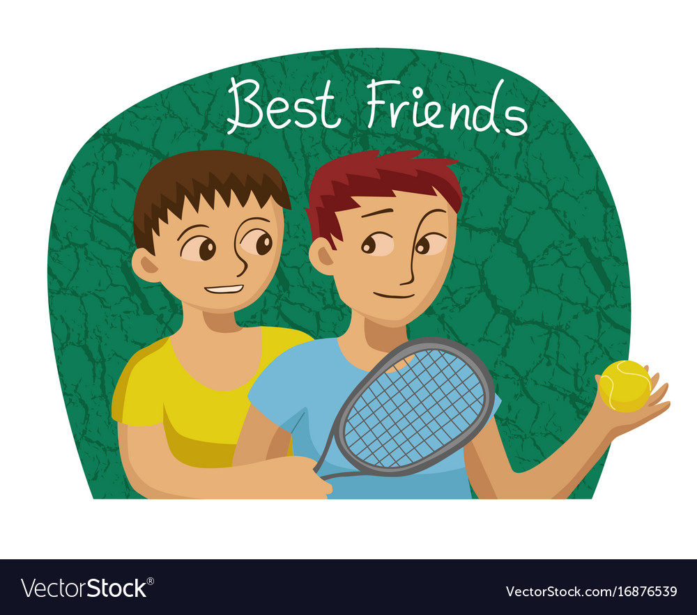 Smiling gay male couple Royalty Free Vector Image